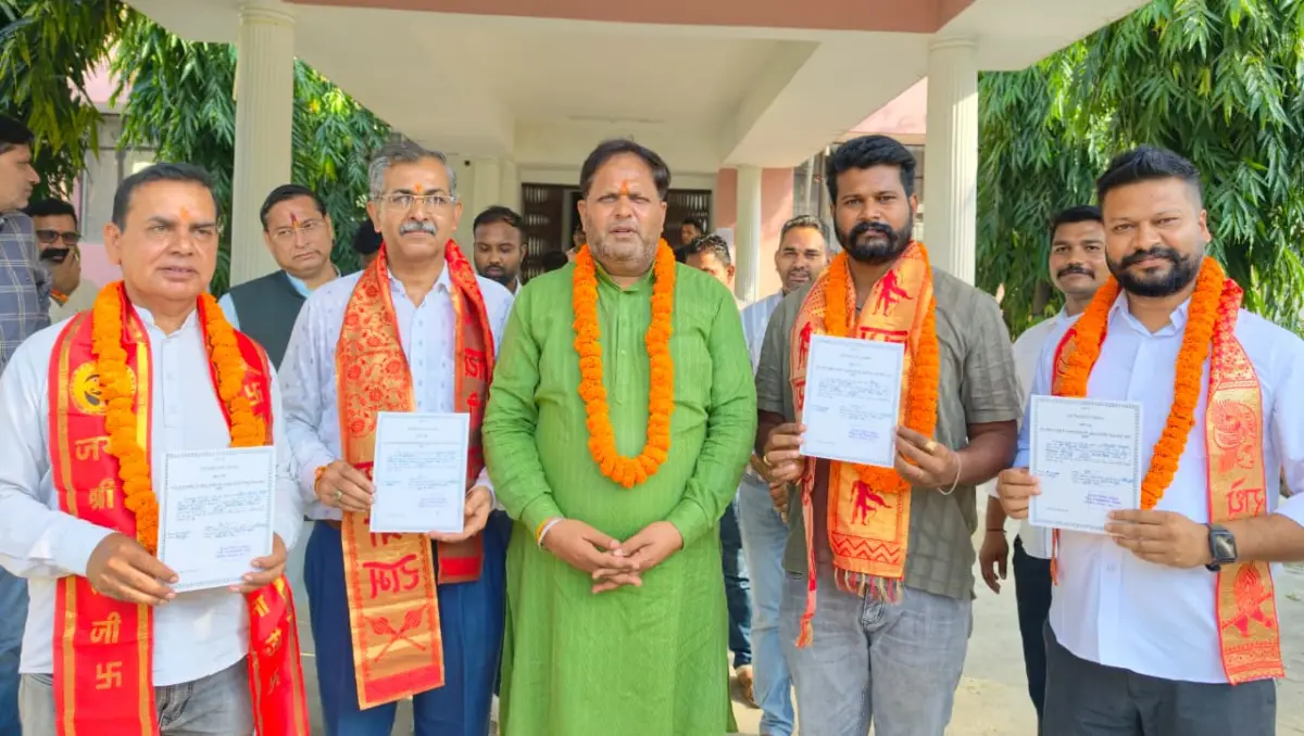 जिला योजना समिति की चारों शहरी सीटों पर भाजपा का कब्जा,निर्विरोध चुने गए चारों सदस्यों का जोरदार स्वागत