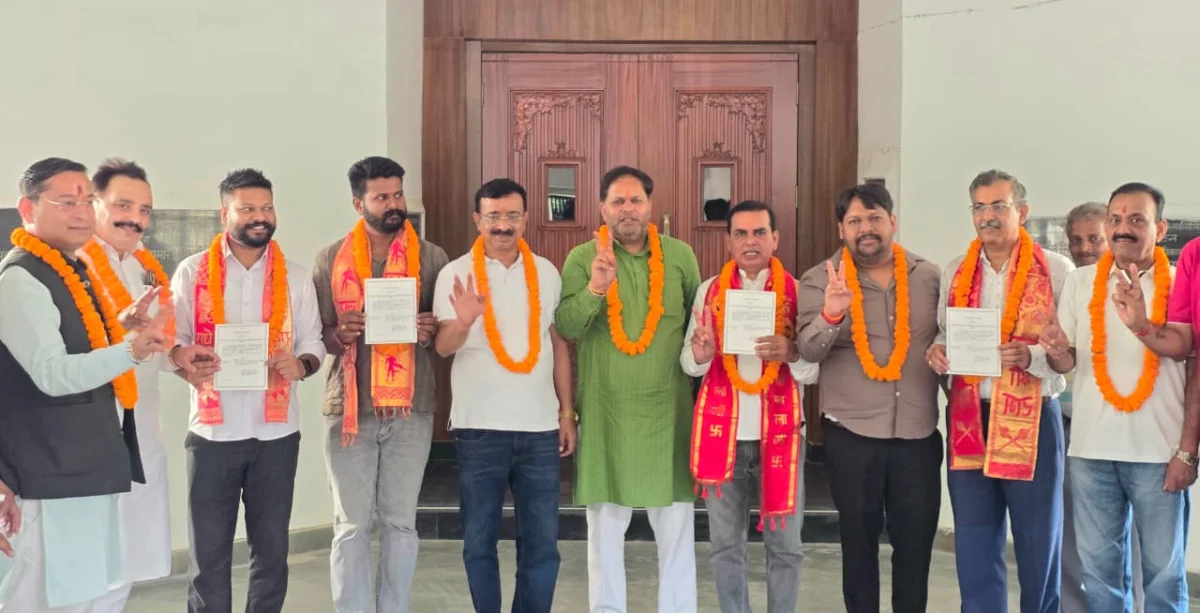 जिला योजना समिति की चारों शहरी सीटों पर भाजपा का कब्जा,निर्विरोध चुने गए चारों सदस्यों का जोरदार स्वागत